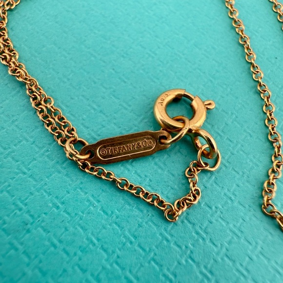 Tiffany & Co. 18k Rose Gold 20" Rolo Chain Necklace with Pouch 1.7g - Picture 5 of 6